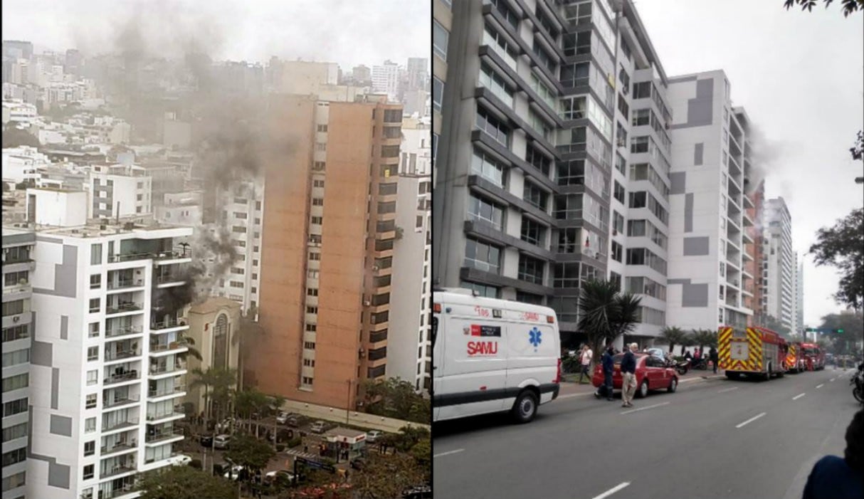 Voraz incendio en edificio de Camino Real siembra el terror entre los vecinos. Foto: Twitter