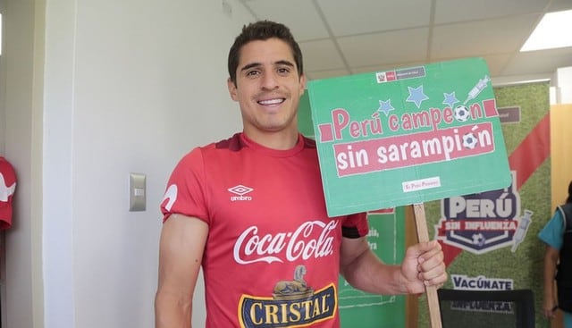 Aldo Corzo, Luis Advíncula y Pedro Aquino se sumaron a la campaña 'Perú campeón sin sarampión'.