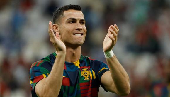 Cristiano Ronaldo celebró la clasificación de Portugal en Qatar 2022. (Foto: EFE)