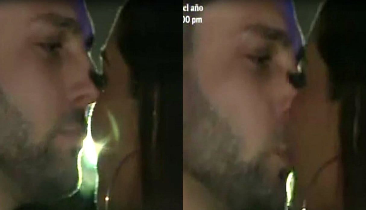 Nicola Porcella y Romina Lozano sellan su amor con romántico beso. Foto: Captura de América Espectáculos