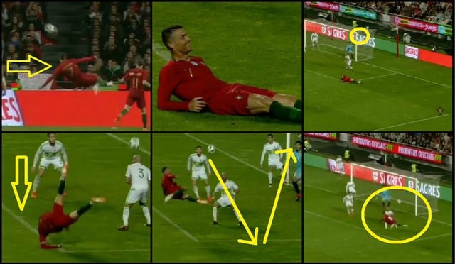 Cristiano Ronaldo y su pirueta aérea que lo dejó en ridículo, dio la vuelta al mundo | VIDEO