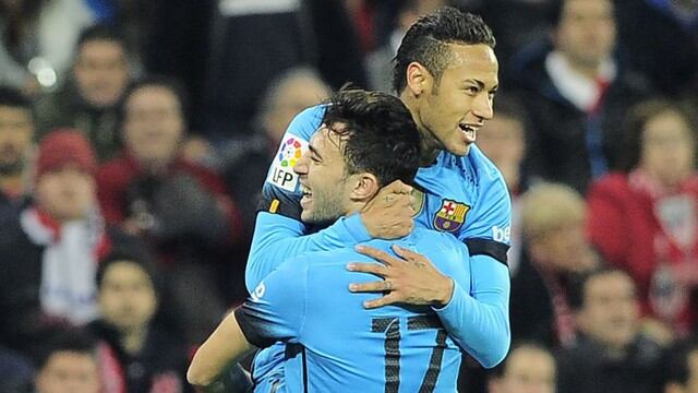 Neymar marcó el segundo gol de Barcelona. (Captura, AFP)