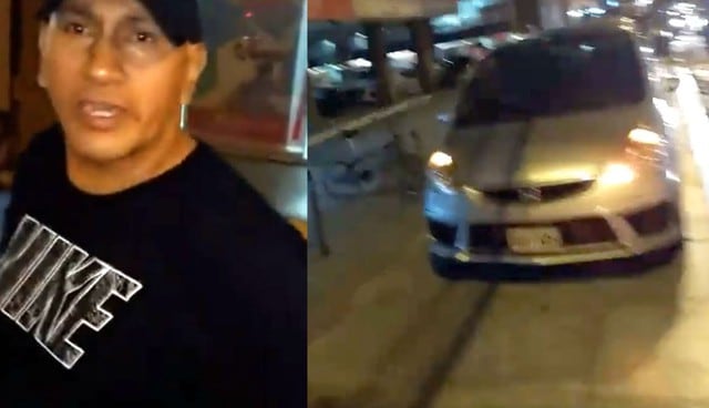 Conductor se estaciona en la vereda y amenaza e insulta a joven que lo encaró. Foto: Captura de pantalla de Facebook