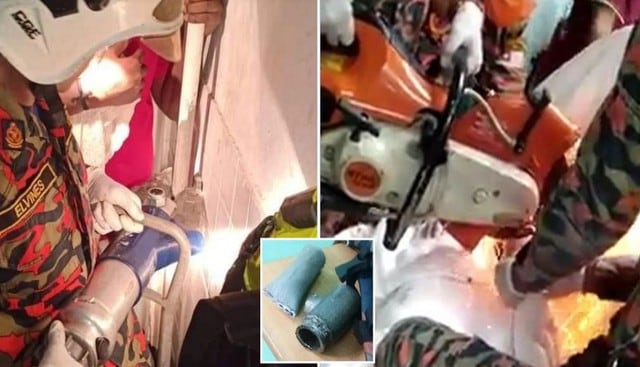 Se masturbó con un caño del inodoro, quedó atrapado y tuvieron que liberarlo con una sierra eléctrica.