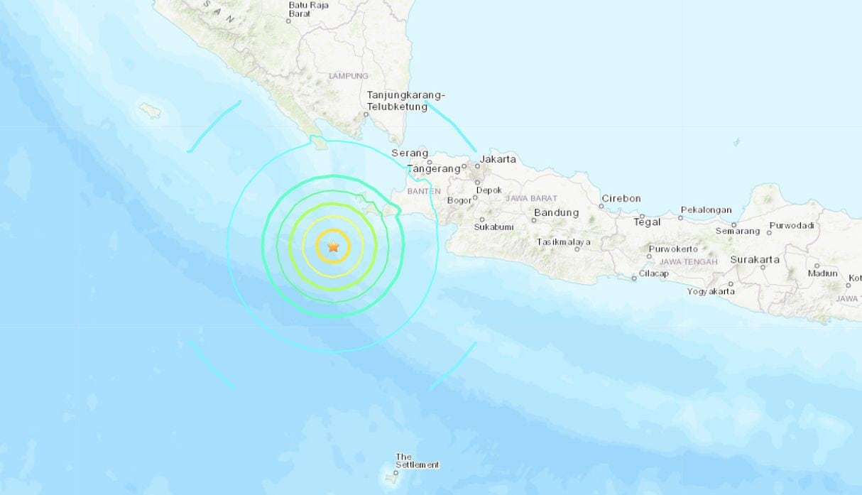 Indonesia emite alerta de tsunami tras fuerte sismo de magnitud 7 en Sumatra. (Foto: USGS)