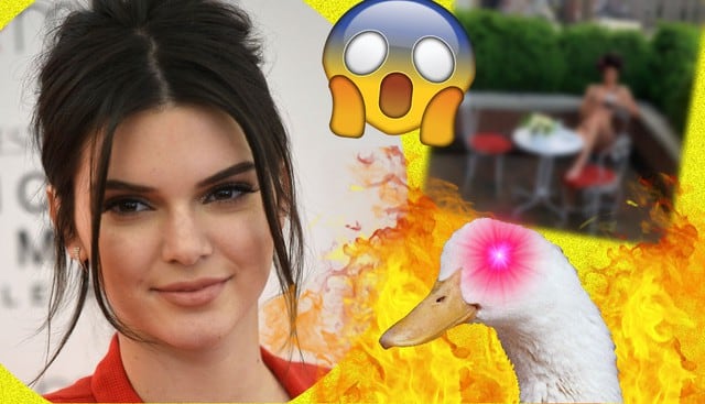 Kendall Jenner sorprendió a muchos con una foto 'hot' en lencería. (Composición: Trome.pe / Fotos: AFP)