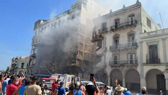Explosión en el Hotel Saratoga de La Habana. (Foto: Twitter)