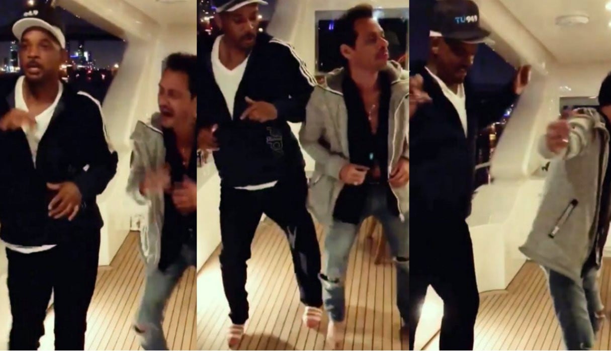 Will Smith aprende a bailar salsa con Marc Anthony
