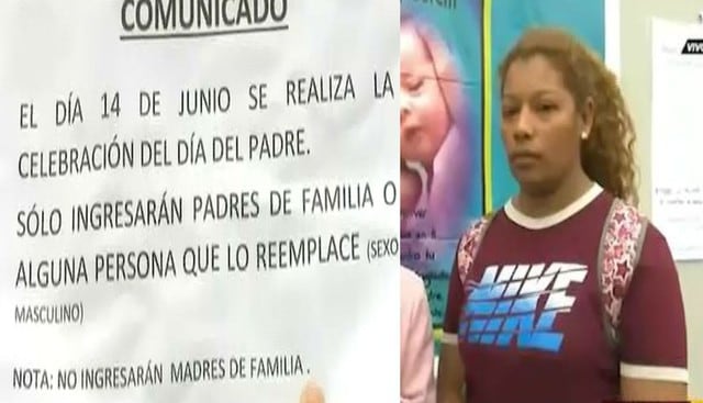 Denuncian que directora de colegio de Magdalena negó el ingreso de madres solteras por celebración del 'Día del Padre'. Foto: Captura de ATV Noticias