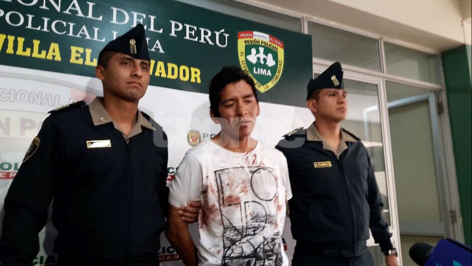 ‘Loco del Martillo’ cae por agredir a su pareja y a un policía en Villa El Salvador.