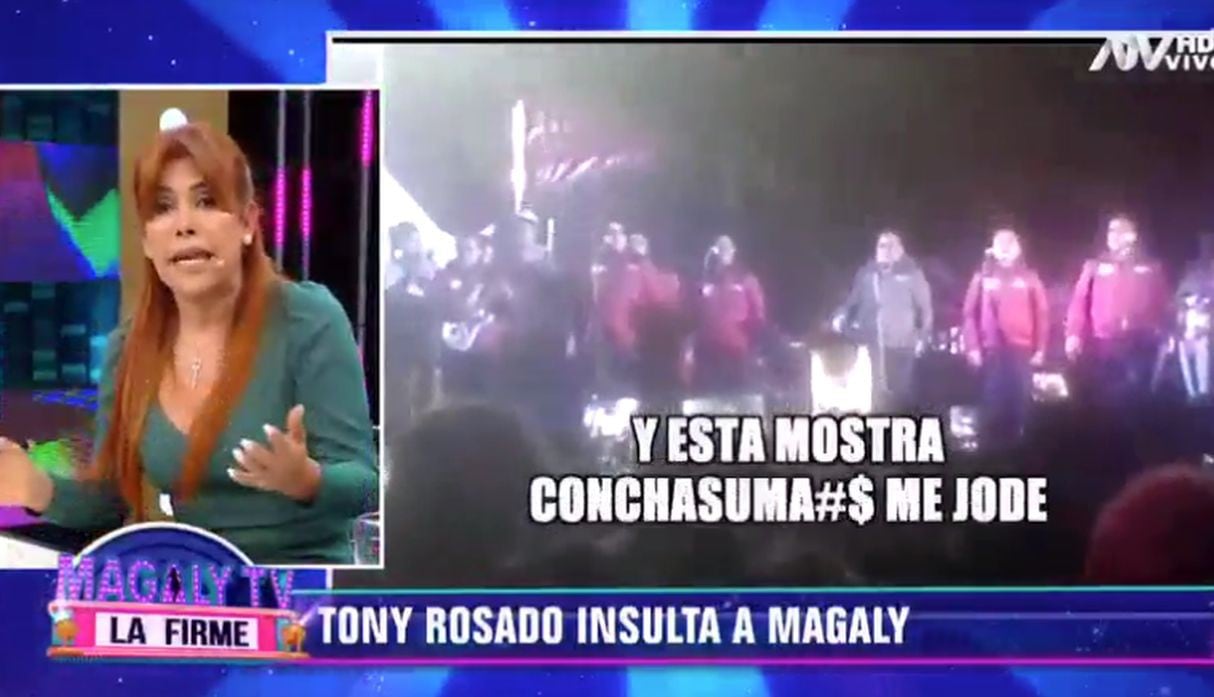 Magaly Medina recibe insultos de Tony Rosado