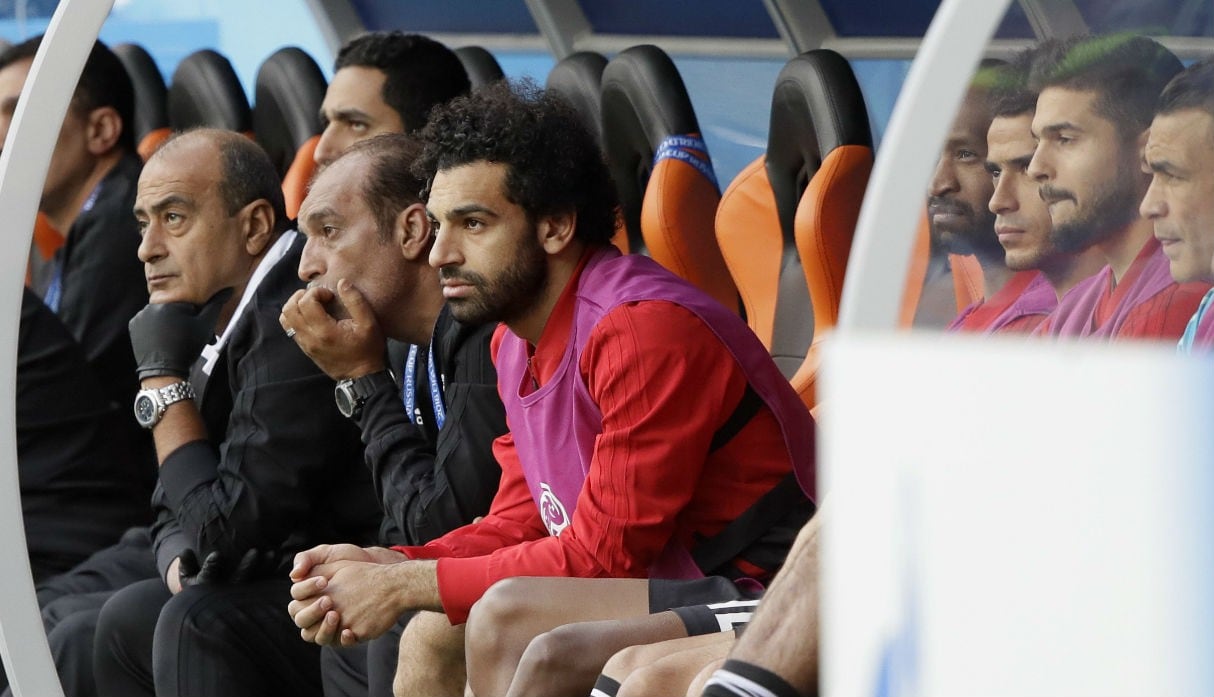 Mohamed Salah cumplió 26 años pero tuvo que empezar el Mundial de Rusia 2018 en el banco.