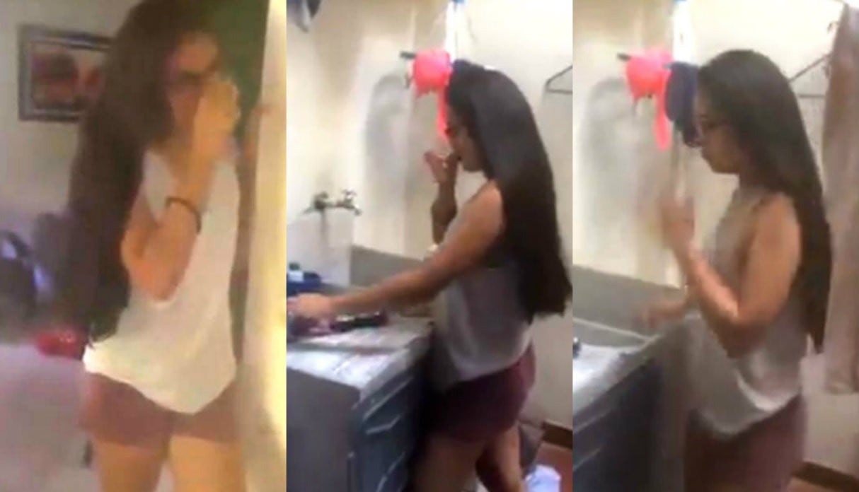 Adolescente jala el año escolar y su papá la obliga a lavar su ropa a mano