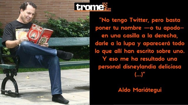 Aldo Mariátegui dedica su columna a sus “fans (del odio)” del Twitter.