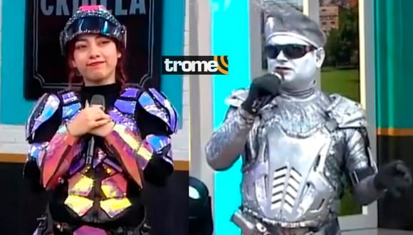 Robotín y Robotina protagonizan tenso momento en 'América Hoy'. Foto: Captura América TV.