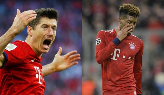 Robert Lewandowski y Kingsley Coman se agarran a puñetazos en entrenamiento del Bayern Múnich