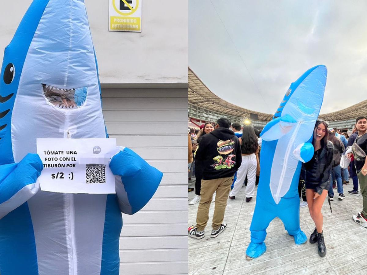 Bad Bunny Joven se disfraza de tiburón en el concierto y cobra 2 soles por  foto fanático viral redes sociales Conejo Malo | VIRAL 