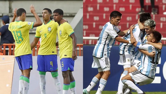 Sigue el partido entre Brasil y Argentina en vivo, online y en directo vía DirecTV Sports y TyC Sports por la jornada 5 del hexagonal final del Sudamericano Sub-17. (Foto: EFE)