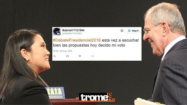 Twitter está pendiente del Debate Presidencial entre Keiko Fujimori y Pedro Pablo Kuczynski.