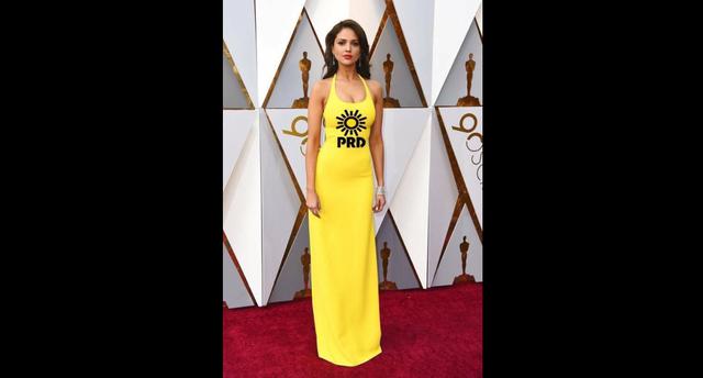 Facebook: Eiza González y los memes por el llamativo vestido amarillo que  lució en los Oscar 2018 [FOTOS] | CELEBRITIES 