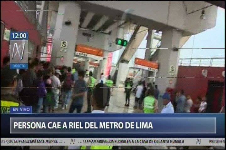 Metro de Lima: mujer cae a rieles del tren en estación de San Juan de Lurigancho