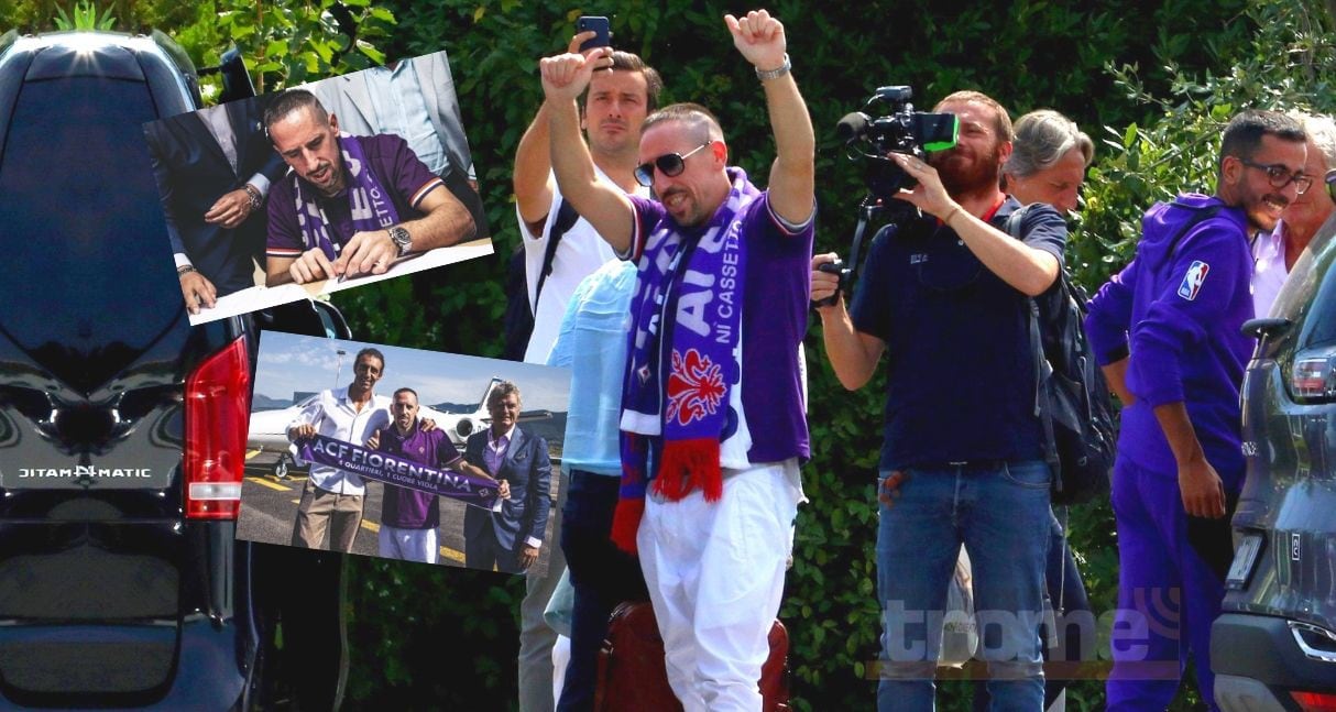 Así fue recibido Frank Ribéry por los hinchas de Fiorentina