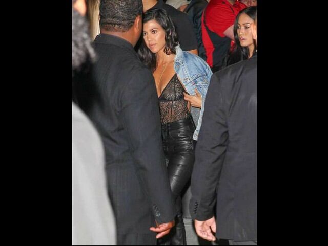 Kourtney Kardashian en el concierto de Kanye West en martes por la noche.