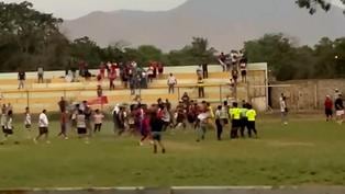 Partido de Copa Perú en Trujillo termina en feroz batalla campal