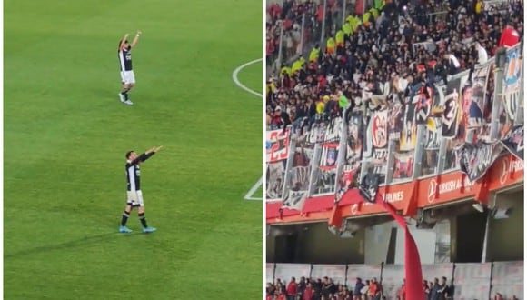 Jugadores de Colo Colo tuvieron que pedir calma a los hinchas para que el partido ante River Plate continúe. (Foto: Captura)
