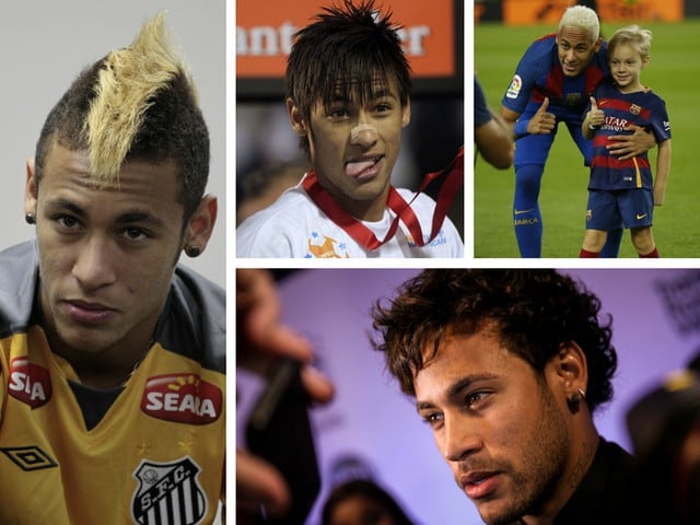 Neymar y todos sus 'looks' como futbolista