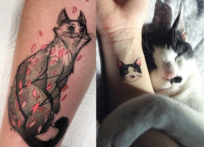 Los mejores tatuajes de gatos de Instagram