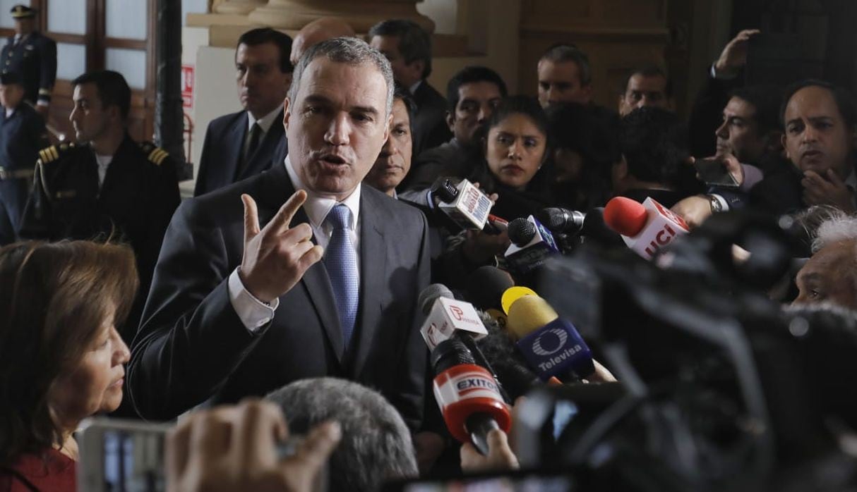 Salvador del Solar llega al Congreso para presentar moción de confianza. Foto: Anthony Niño De Guzmán