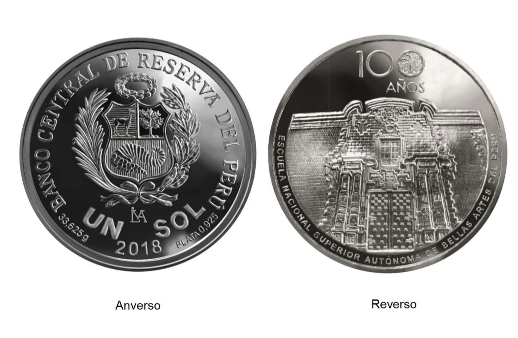 BCR pone en circulación nueva moneda por los 100 años de la Escuela de Bellas Artes