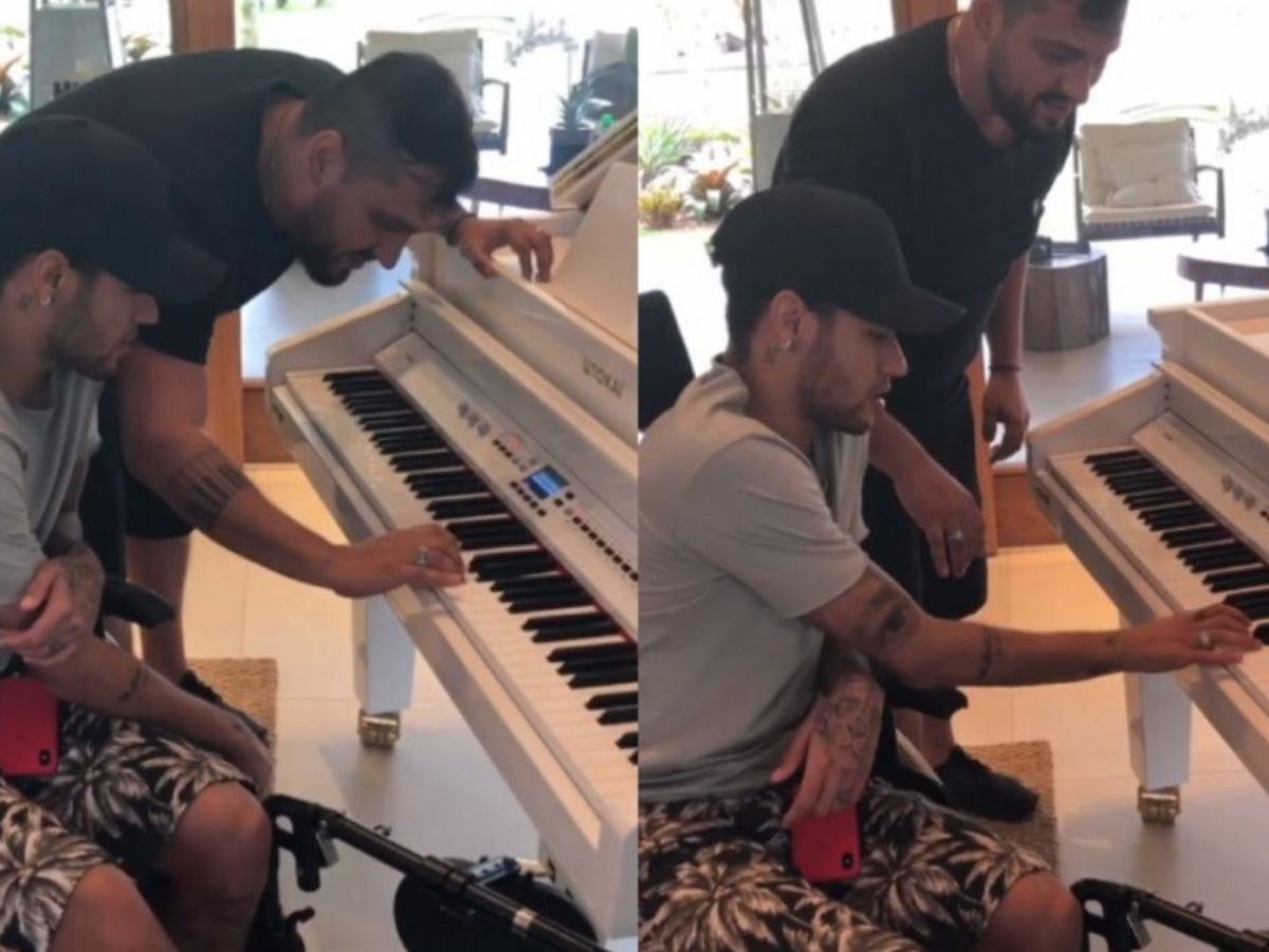 Watch the moment Neymar shows off his musical skills by playing Coldplay on  the piano – The US Sun