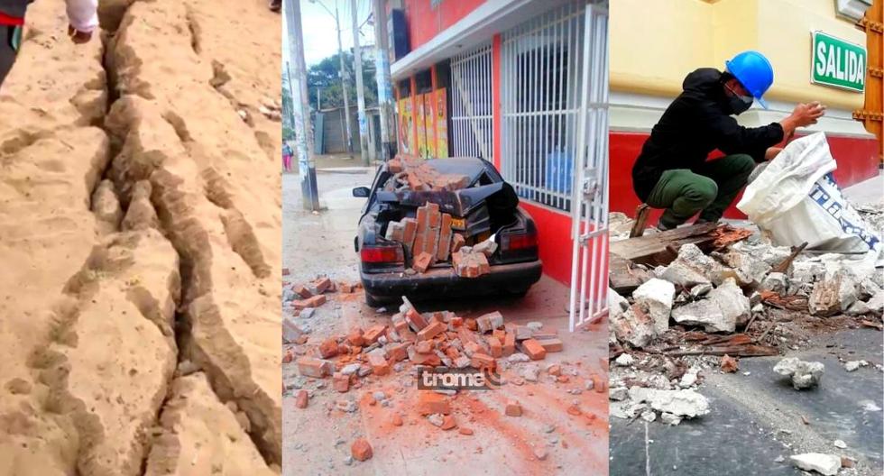 Imágenes registradas luego del terremoto en Piura.