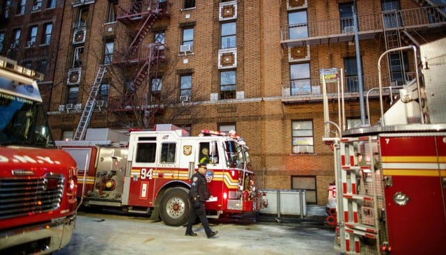 Incendio en Nueva York. Foto: AFP