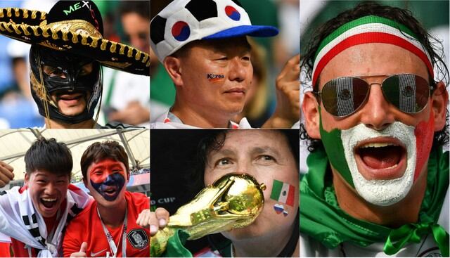 México vs Corea del Sur: Hinchas hicieron de las tribunas del Rostov Arena una verdadera fiesta [FOTOS: Agencias]