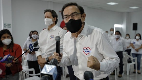 Martín Vizcarra reconoció que la gente se le acerca pese a las restricciones por el nuevo coronavirus durante eventos de campaña. (Foto: Miguel Yovera/El Comercio)