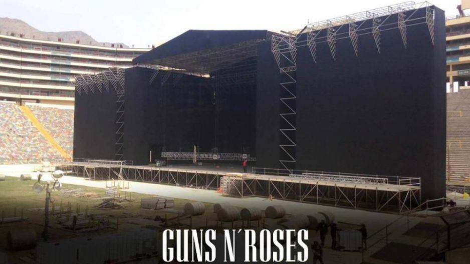 Guns N´ Roses en Lima: así luce el escenario en el Estadio Monumental previo al concierto