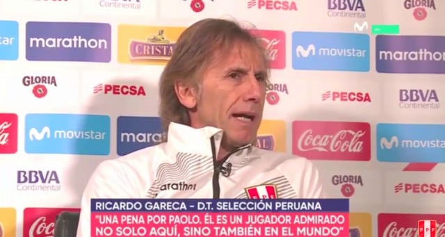 Ricardo Gareca reconoció su tristeza por la sanción que tendrá que cumplir Paolo Guerrero