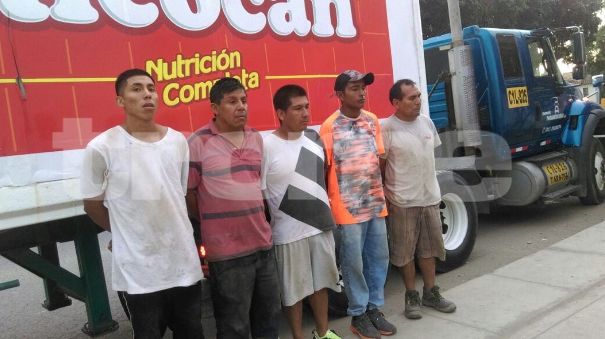 Atrapan a sujetos que robaron tres camiones llenos de comida para mascotas