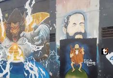 Artistas tapan imagen de Miguel Grau con impresionante mural de Dragon Ball y desatan polémica en redes