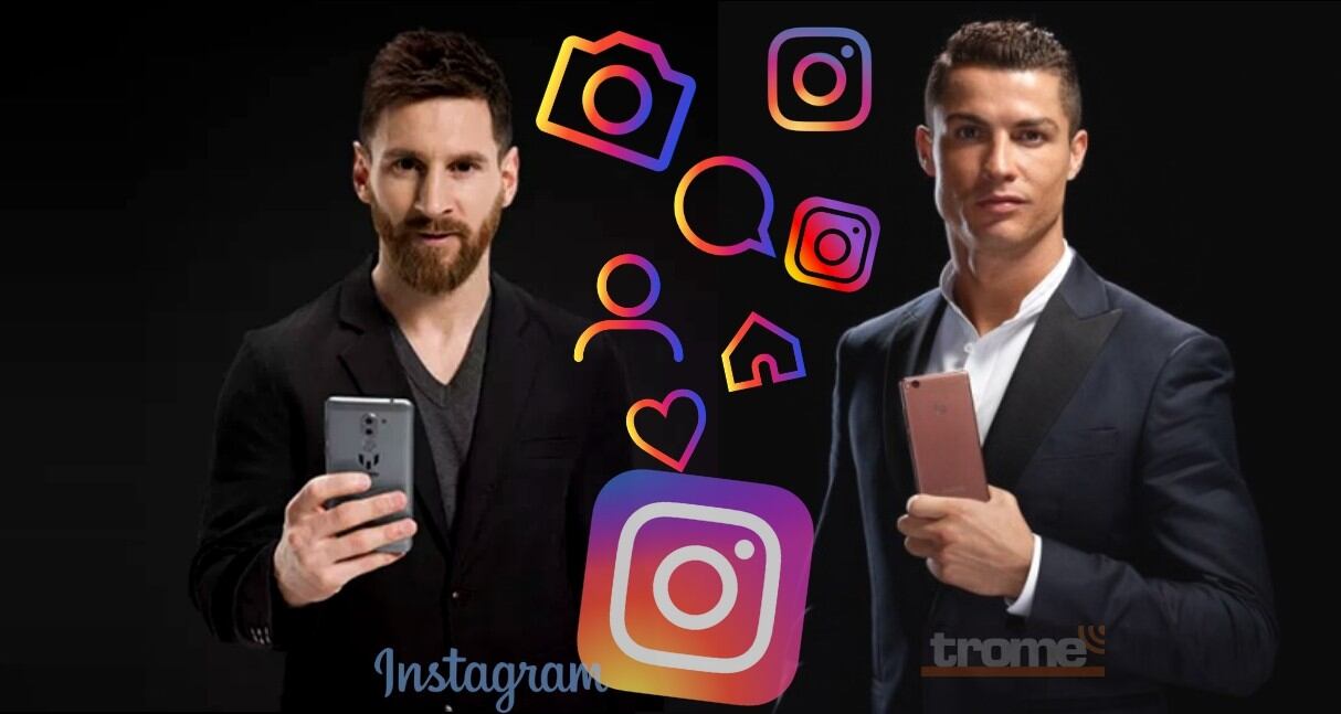 Cristiano Ronaldo y Lionel Messi son los jugadores con más seguidores Instagram