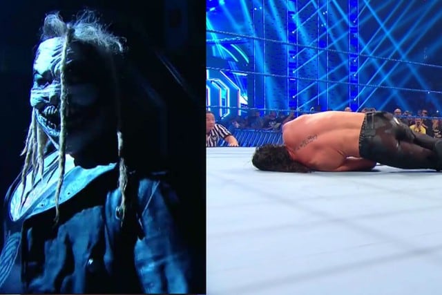Bray Wyatt interfirió en la lucha entre Seth Rollins y Roman Reigns. (Captura Fox Sports 3)