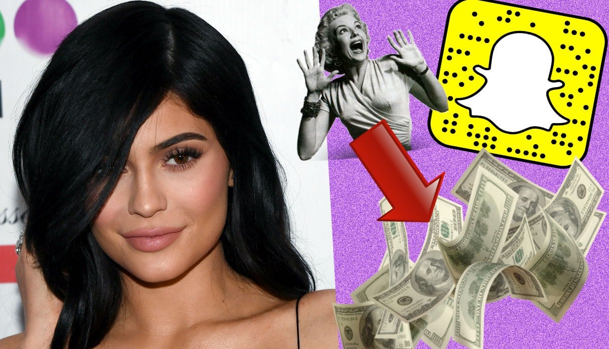 Kylie Jenner hizo perder dinero a Snapchat con un solo tuit. (Composición: Trome.pe / Fotos: AFP)