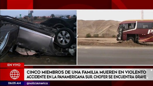 Terrible accidente de tránsito provocó la muerte de cinco integrantes de una familia.