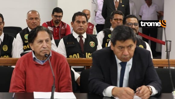 Alejandro Toledo, junto a su abogado, Roberto Su, en la audiencia de control del último domingo. Foto: Ministerio Público.