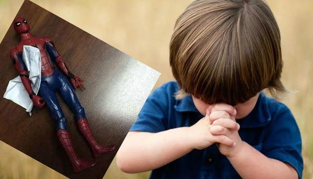 Twitter fotos virales: Niño deja su 'Spiderman' en altar de iglesia para  hacerle un conmovedor pedido a Dios | VIRAL 