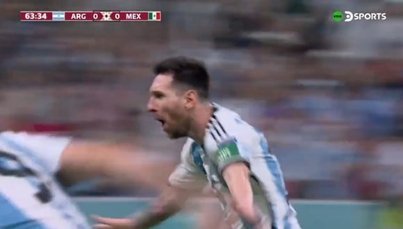 Lionel Messi anotó un golazo para la ventaja de Argentina sobre México. (Foto: Captura)