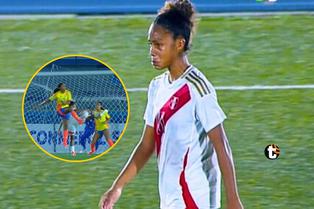 Jugadora de Perú llora tras cometer penal ante Colombia en Sudamericano Sub 20